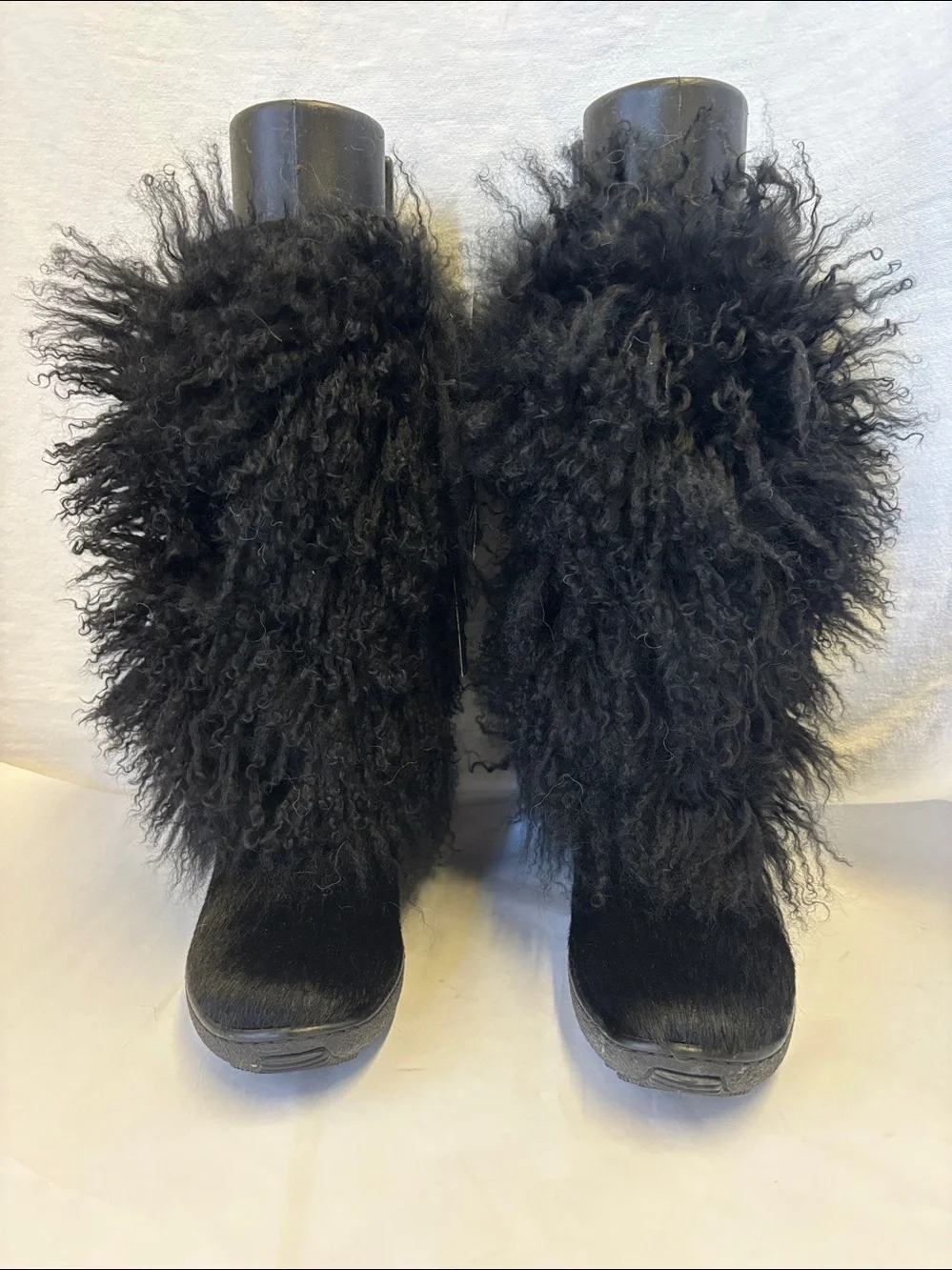 Oscar Sport Barbara Curly Goat Hair Apres Ski Winter Snow Boots
